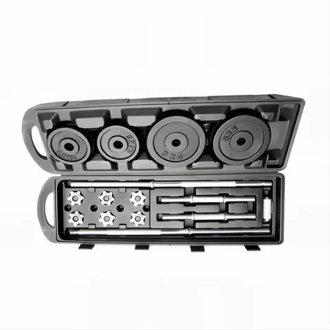 Lackiertes Verstellbares Kurzhantel- und Langhantel-Set 10-50 kg Freigewichte-Kit