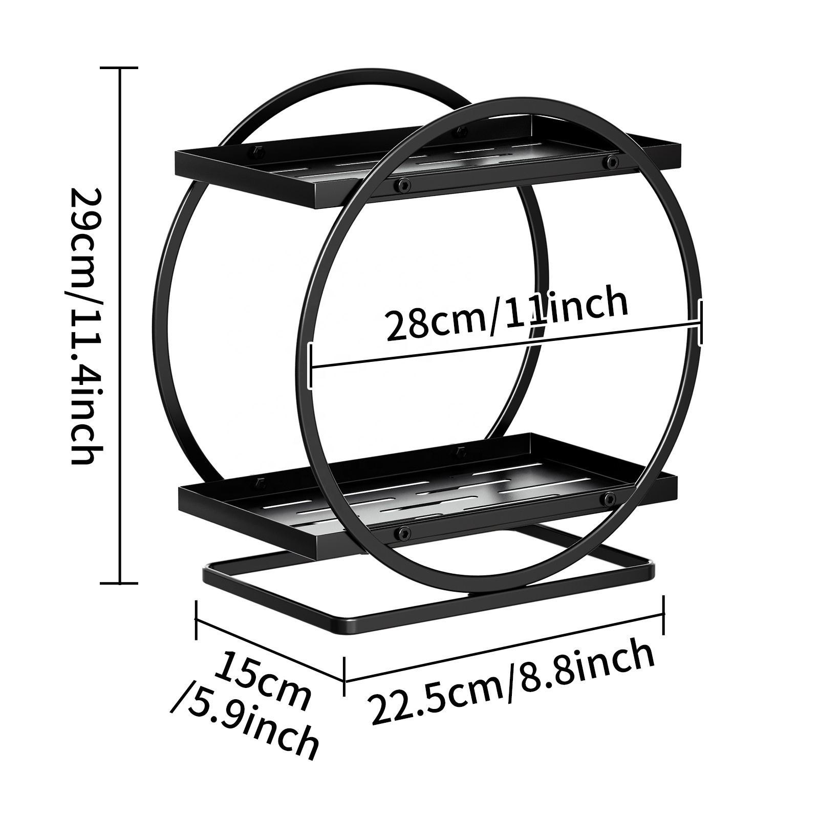 2-Tier Countertop Makeup Cosmetics Perfume Organizer Vanity Trays 2