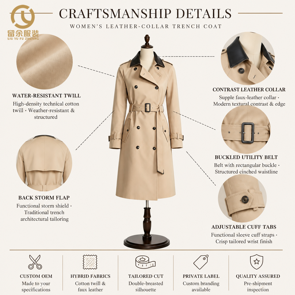 Women's Formal Office Winter Trench Coat 4