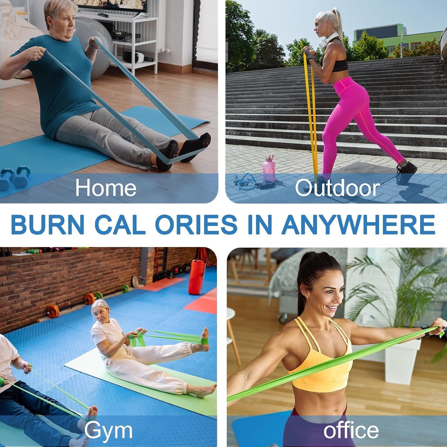Latex-Free TPE Resistance Bands 5-Piece 3