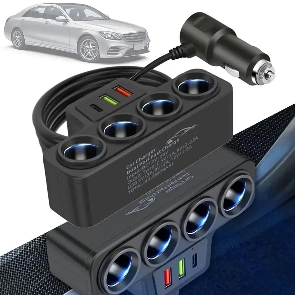 120W Dual USB Car Charger Adapter 4