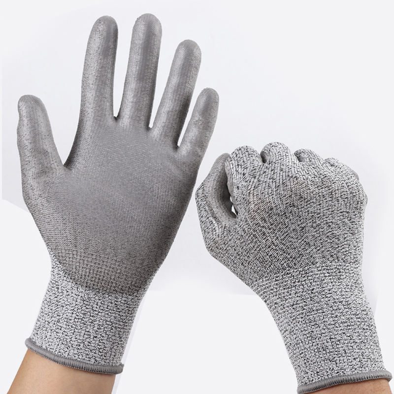 Cut Resistant Gloves PU Coated Resistance PPE Safety