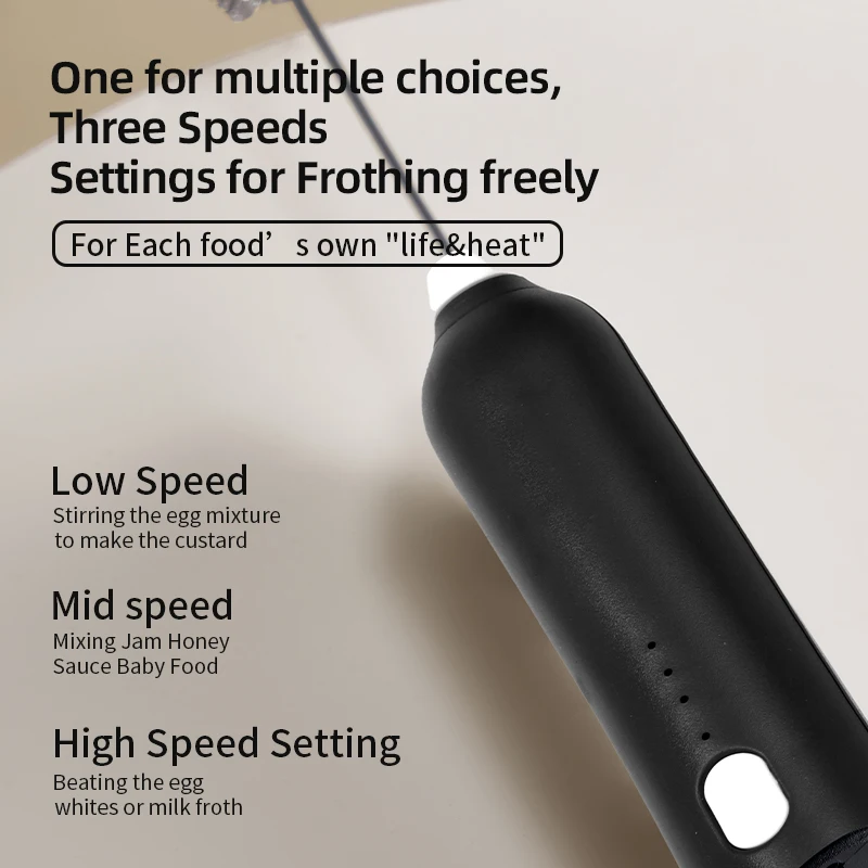 Electric Mini Milk Frother with Whisk 4