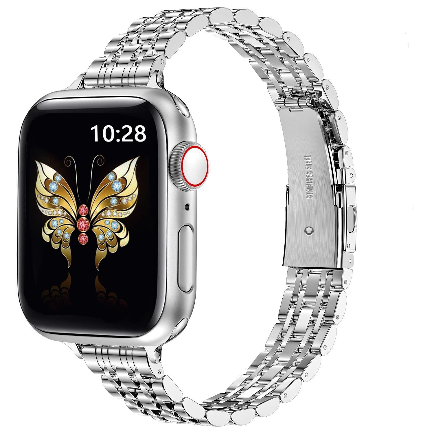 Slim Stainless Steel Chain Smartwatch Strap 3