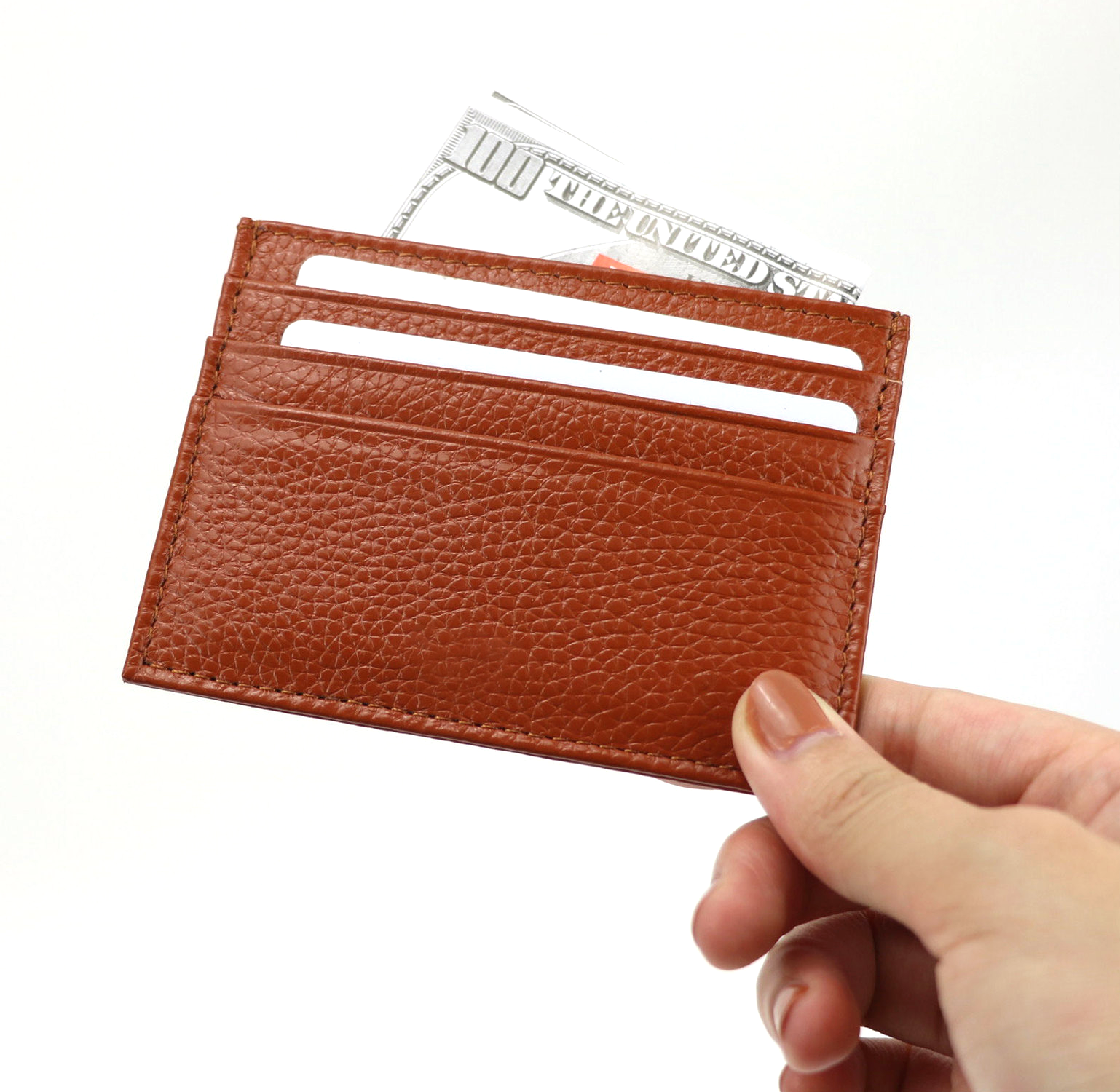 Men's Slim Litchi Leather Wallet 4