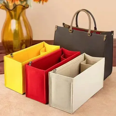Filzeinlage Taschenorganizer Beutel mit Klappe Handtaschen-Organizer Innentasche Zubehör