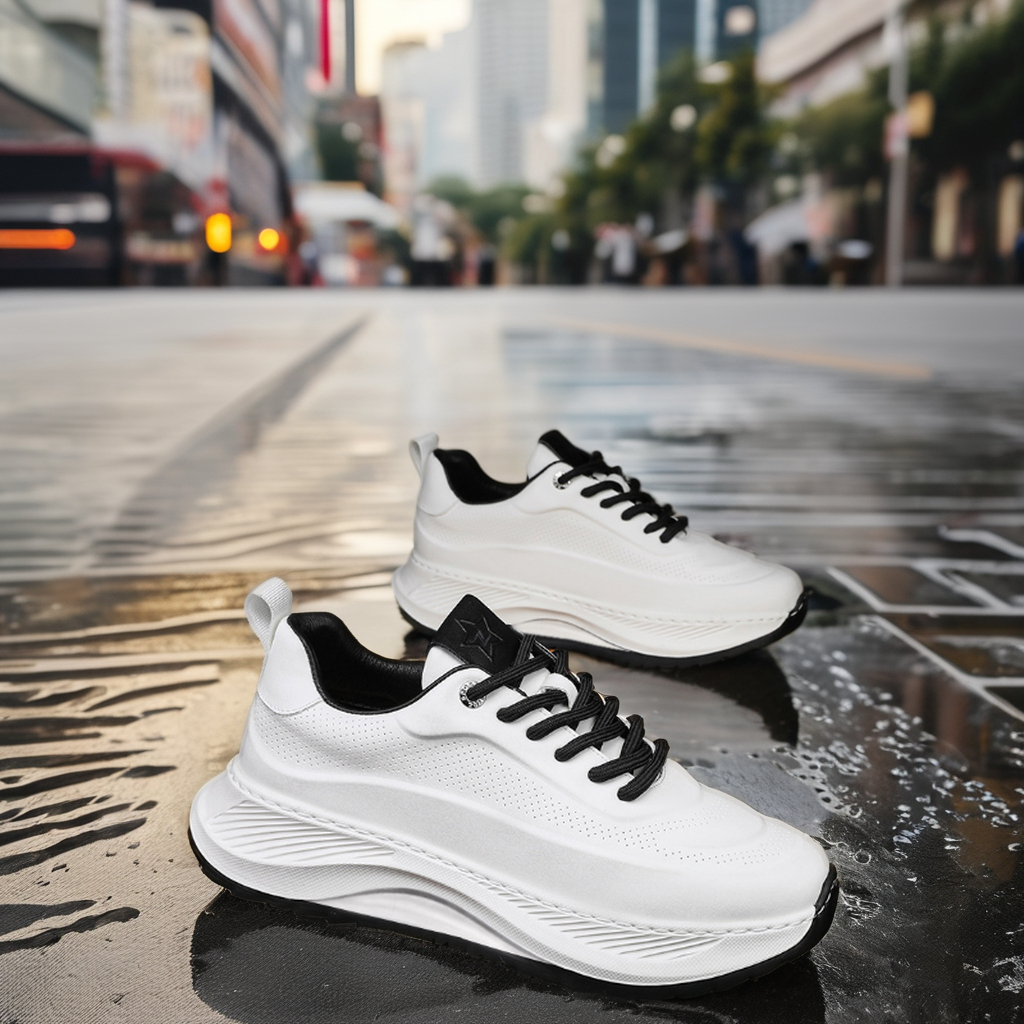 Men's Style Sport Sneaker Fashionable Black Mesh Running 2