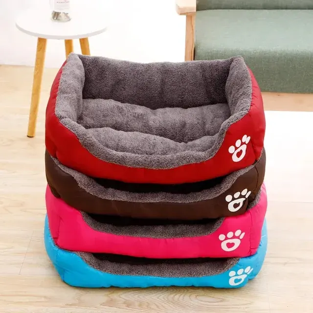 Square Candy-Colored Pet Bed for Large Dogs 2
