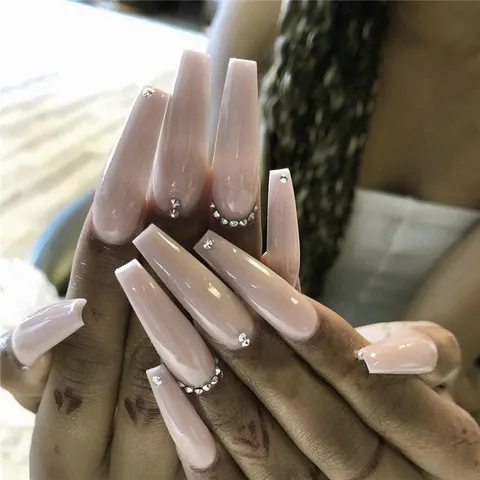 Evaporated Milk Tea Color Full Diamond Long Ballet