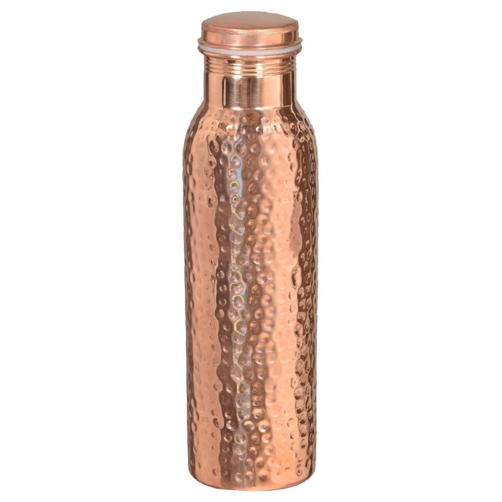 Hammered Copper Water Bottle 1L