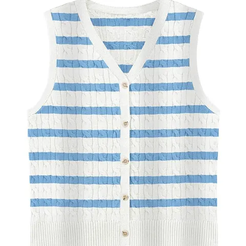 European And American Women's Fashion Sweater Vest Twisted