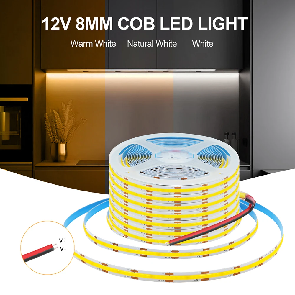 3 mm 5 8 PCB-COB-LED-Streifen V 12 24 3