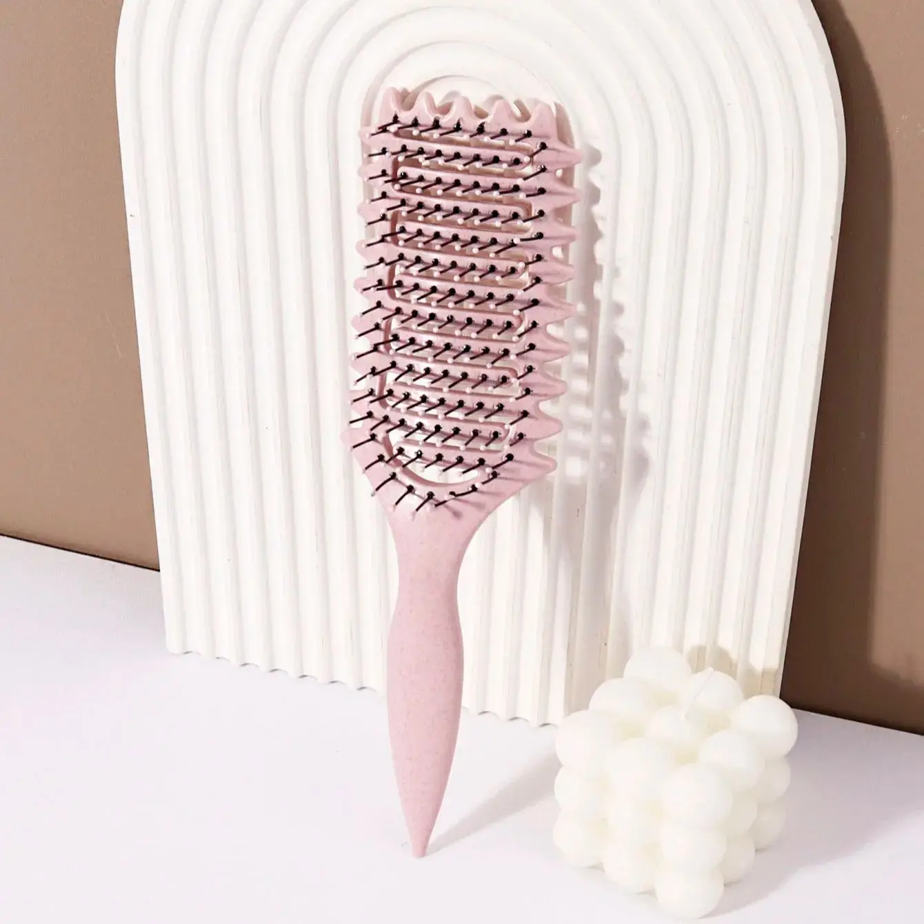 Hollow Curling Styling Brush for Wigs 3