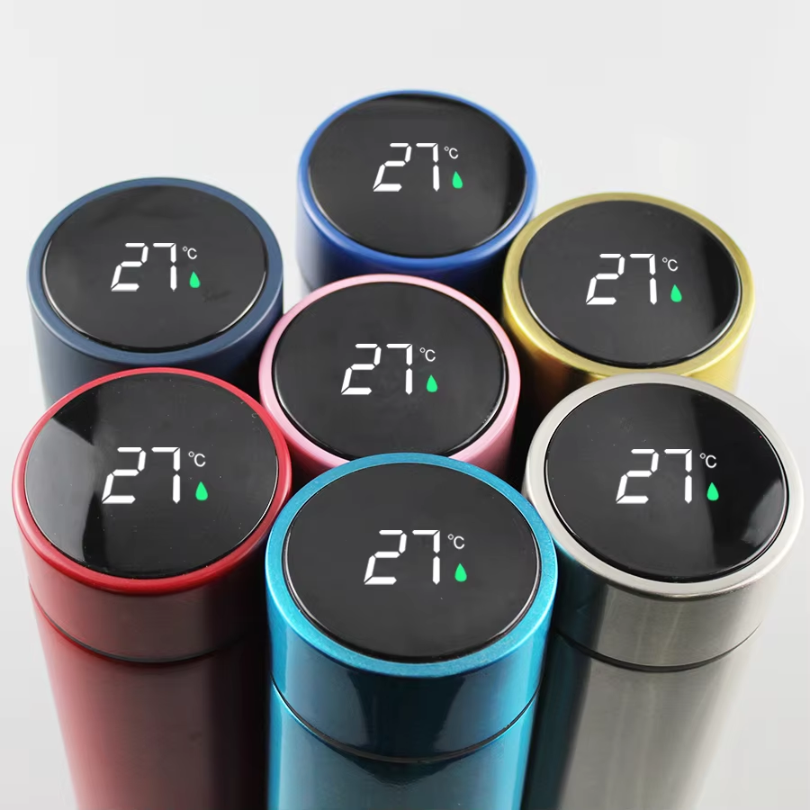 Stainless Steel Thermal Mug with Temperature Display