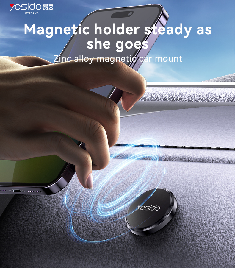 Magnetic Car Phone Holder, Zinc Alloy 2