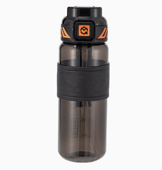 Sports Water Bottle With Accurate Measurement Scale Straw