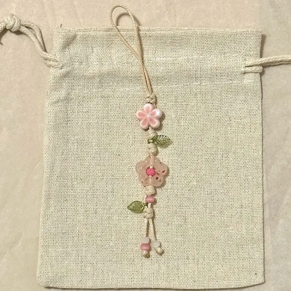 Pastellfarbener Kawaii-Handy-Lanyard mit Keramikperlen 2