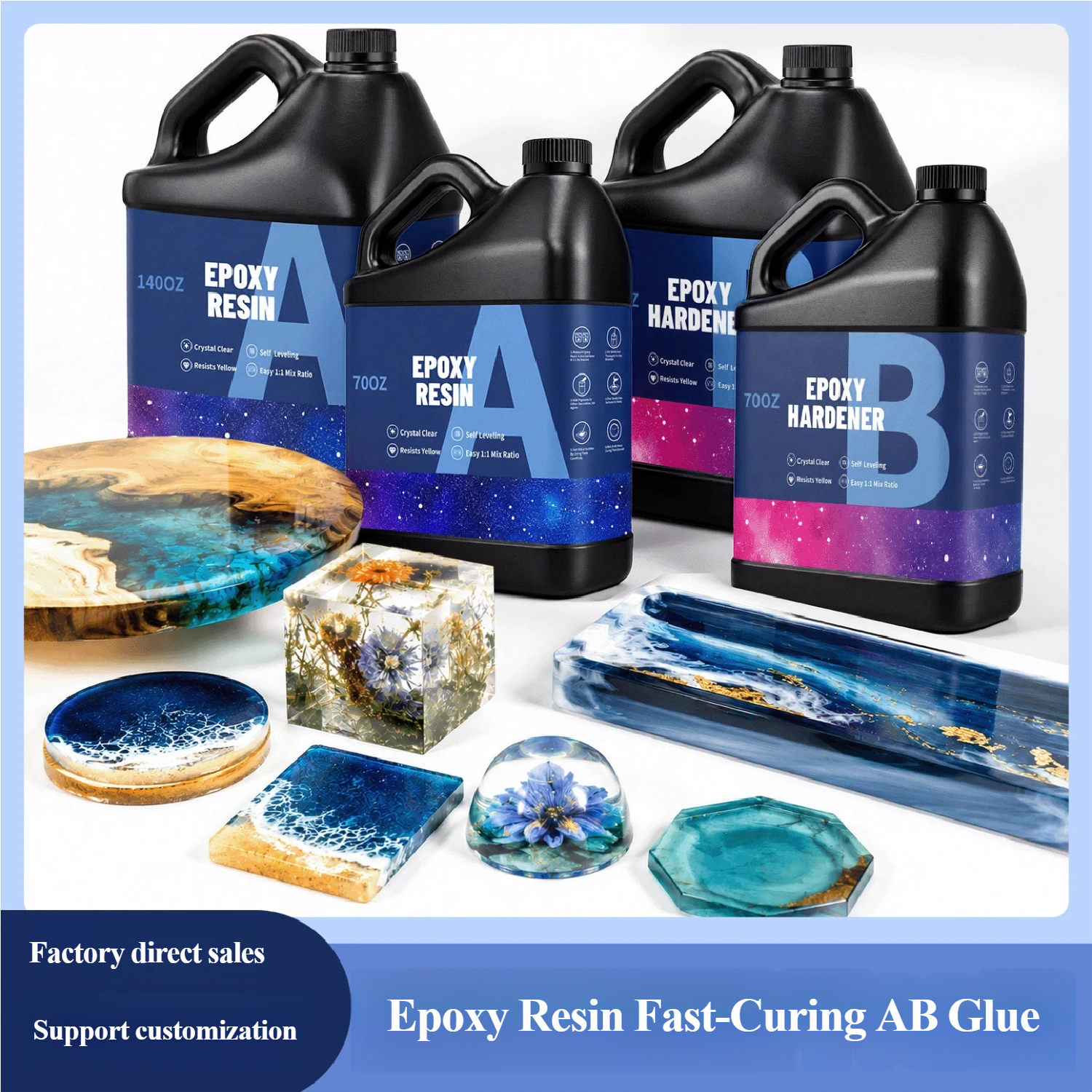 Crystal Clear 1:1 Resin Epoxy for DIY Jewelry 2