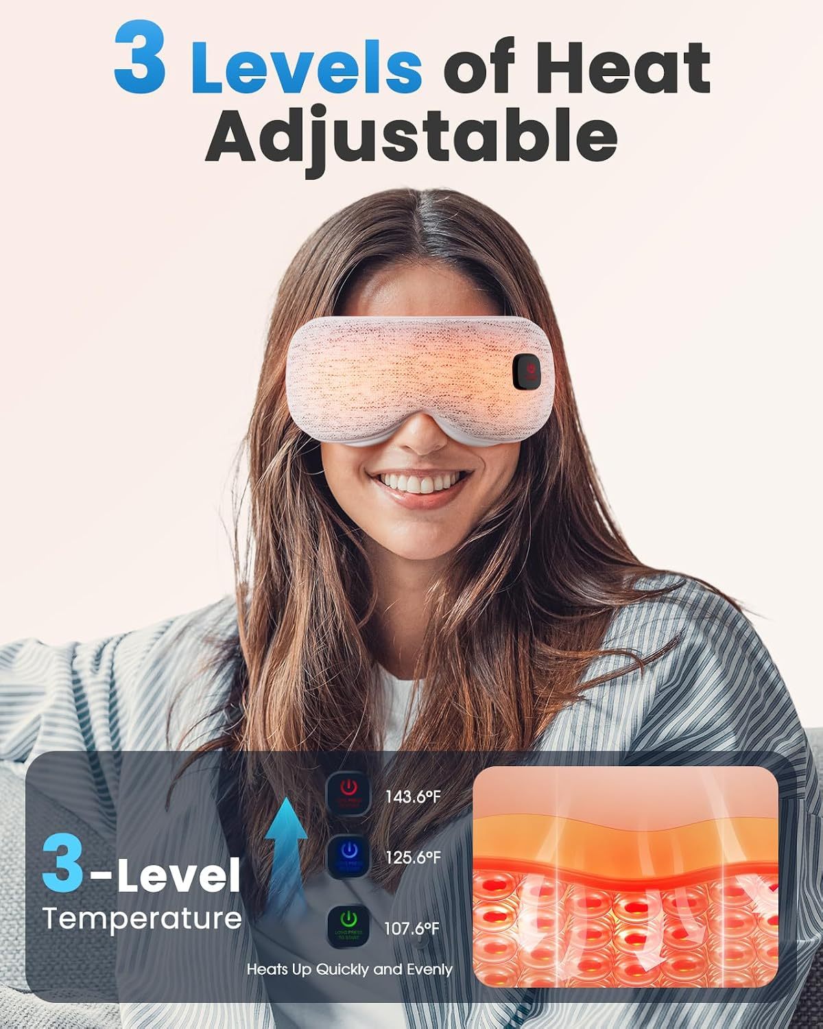 Cordless Heated Eye Mask Temperature Control 2