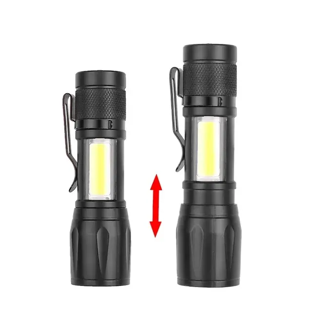 Zoomable Tactical LED Flashlight with Pen Clip 3