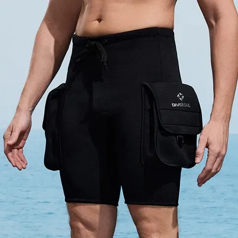 3MM Tauchhose mit Doppeltaschen Kälteresistente Wärmetechnologie Tauchshorts Rafting