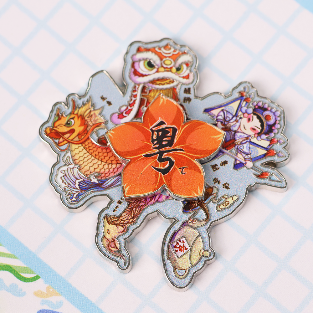 Personalized Cute Anime Rotating Enamel Pin Order Metal 4