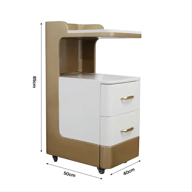 Mobiler Nagelstudio Pediküre Wagen mit 2 Schubladen 4
