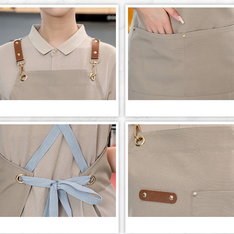 Long Unisex Cafe Restaurant Apron 4