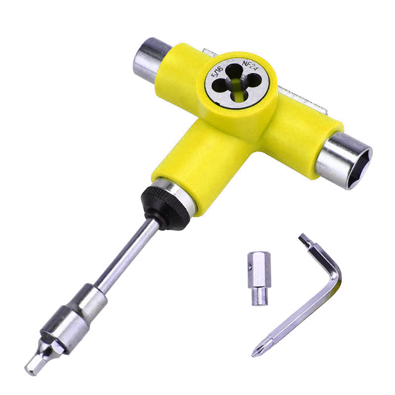 All-in-One Skate Tools Multi-Function Portable Skateboard T Tool 4