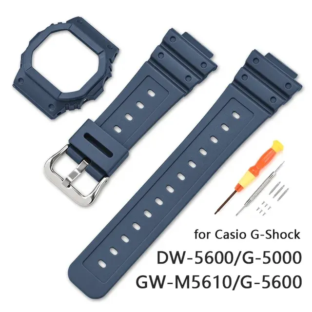 Rubber Resin Watch Band Case for Casio G-Shock DW-5600 2