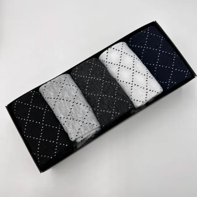 Classic Patterned Business Socks 5-Pack 2