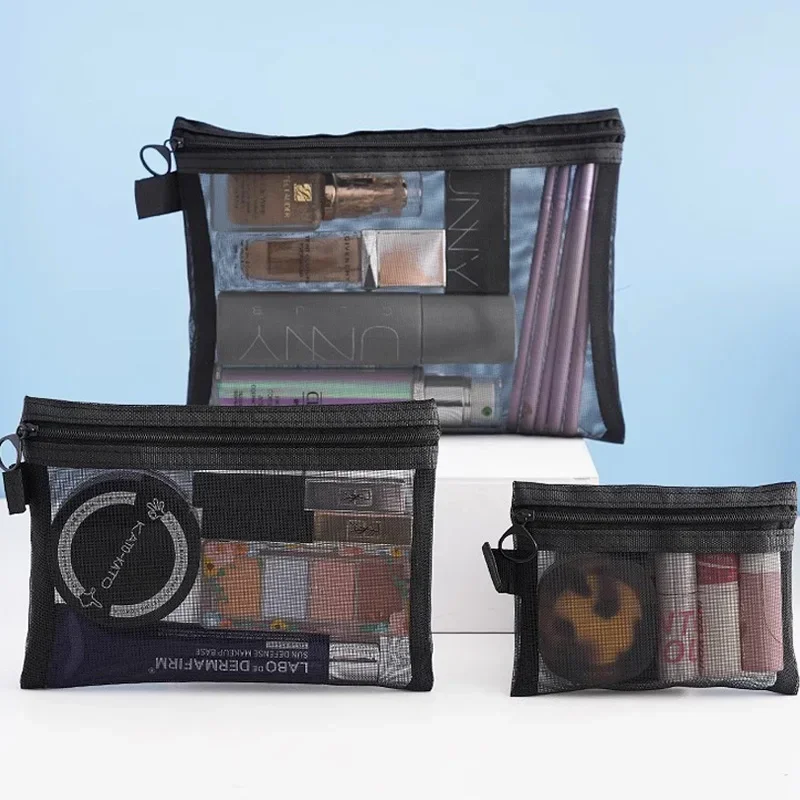 1 3 Stücke Mesh Klar Kosmetik Taschen Kleine 2