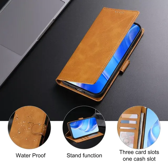 Elegant Leather Wallet Case with Card Slots for Samsung Galaxy 4
