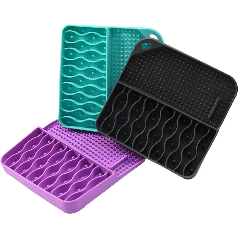 2-in-1 Slow Feeder für Hunde Leckerli-Puzzle Leckmatte Katzennäpfe