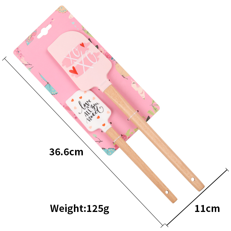 Rosa Silikon-Backspatel-Set für Konditoren