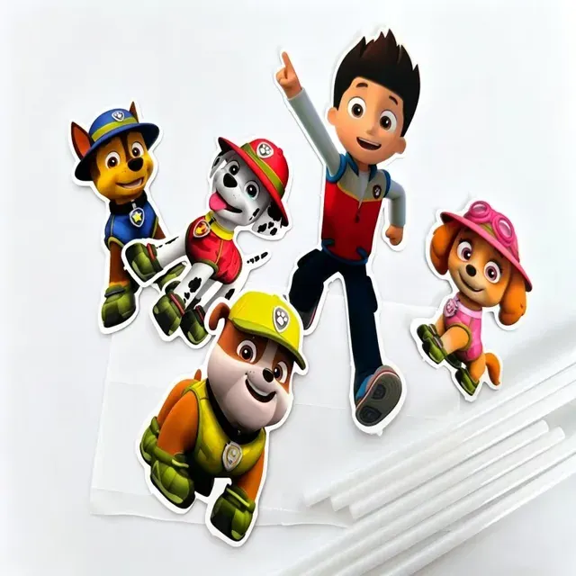 7-teiliges Hunde-Tortendeko-Figuren-Set für Kinder 4