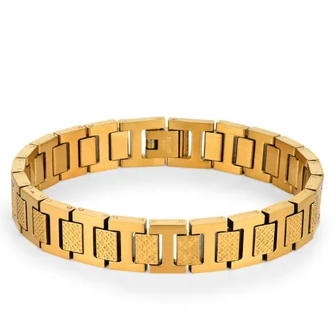 Adjustable 18K Gold Plated Stainless Steel Bracelet