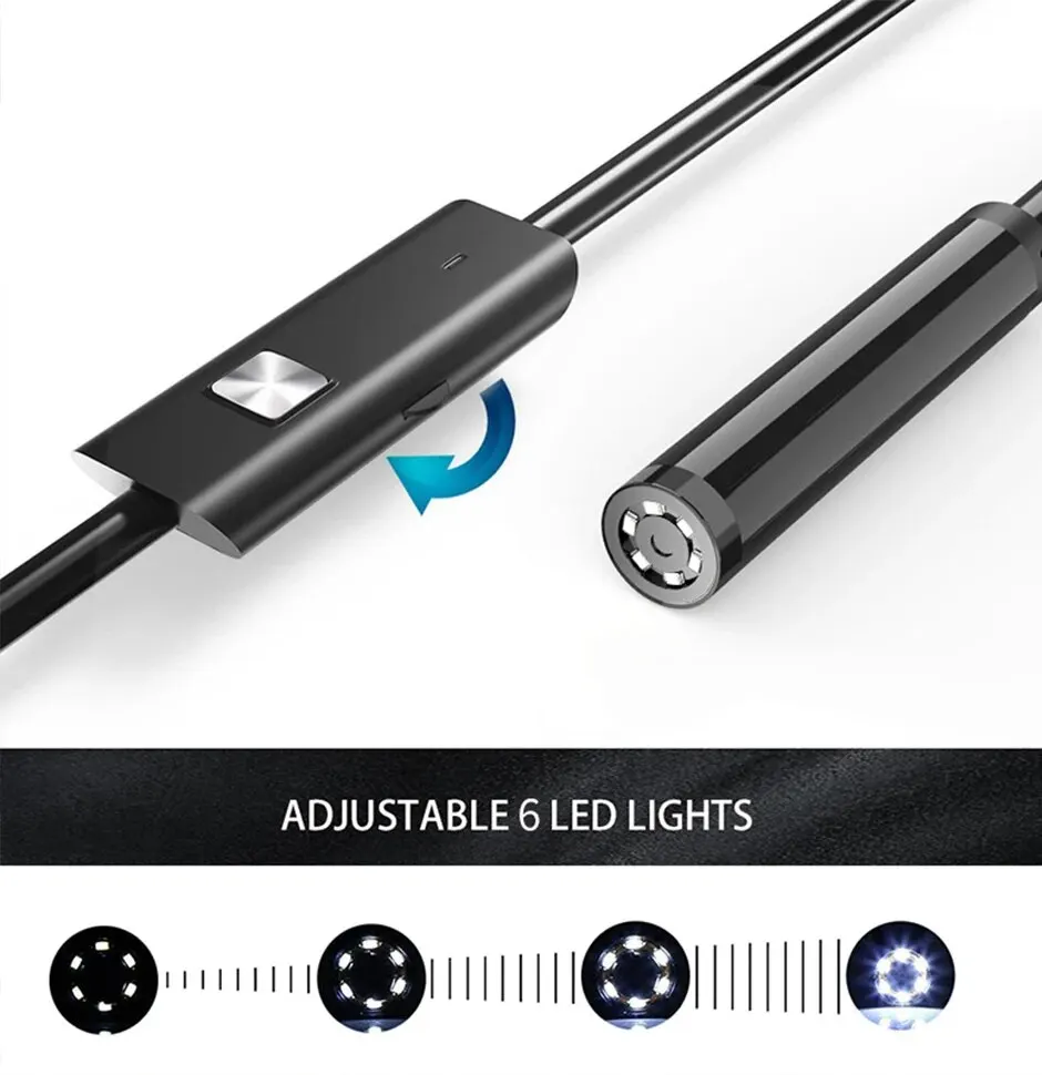 Waterproof 7mm Endoscope Camera with 6 LEDs 3