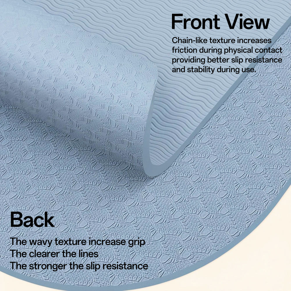 Oval Round Anti-Slip TPE Pilates Mat 3