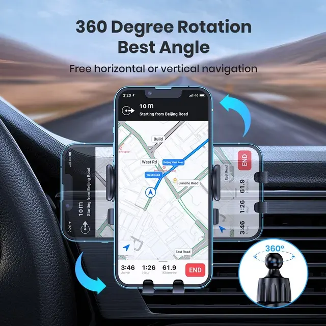 Car Phone Holder with Auto-Lock 3