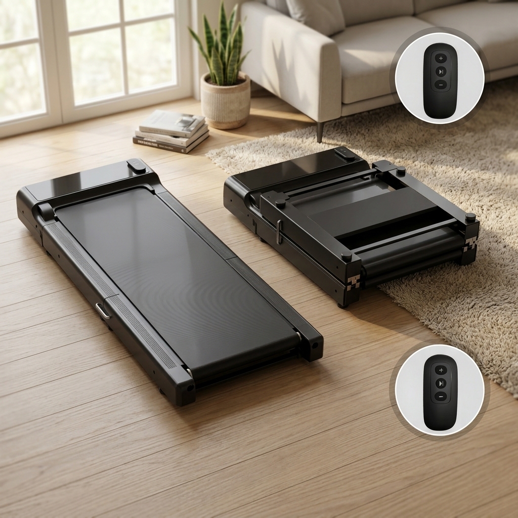 Model Foldable Under Desk Electric Half Folding Treadmill