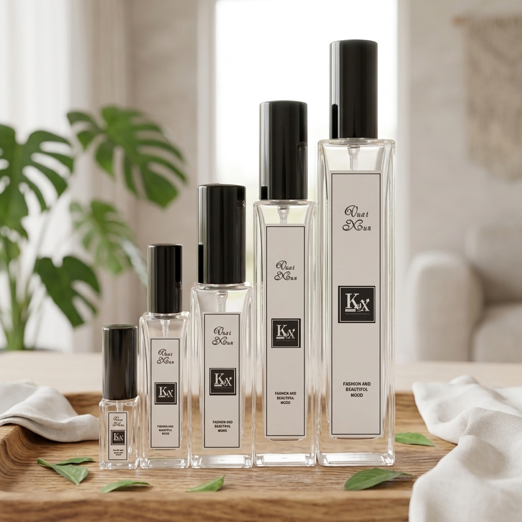 Quadratische Leere Glas Sprühflasche 3ml bis 100ml 3