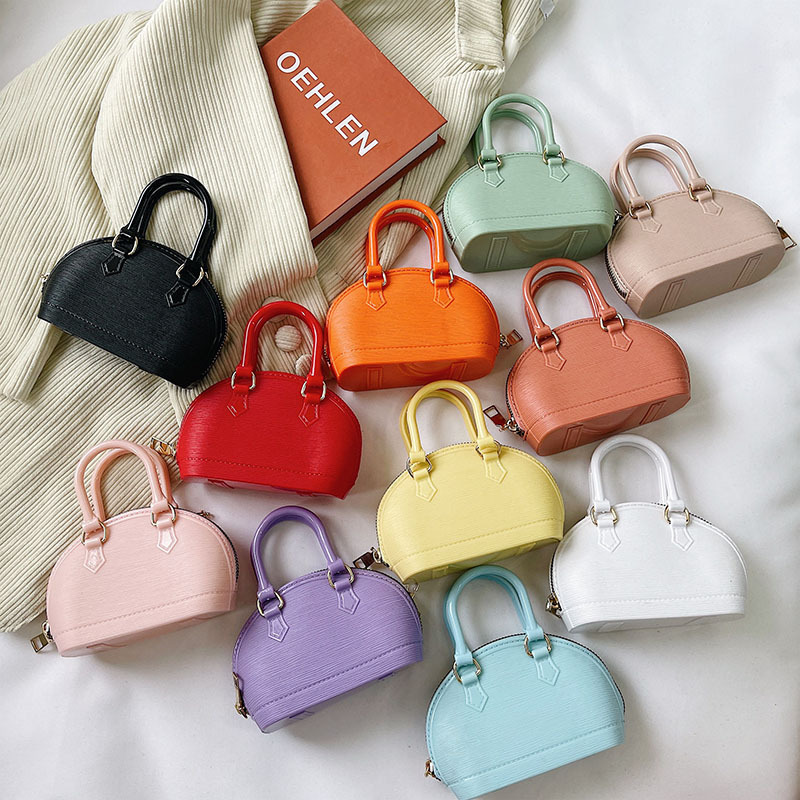 Little Girls Handbag With Zipper Mini Chain Crossbody