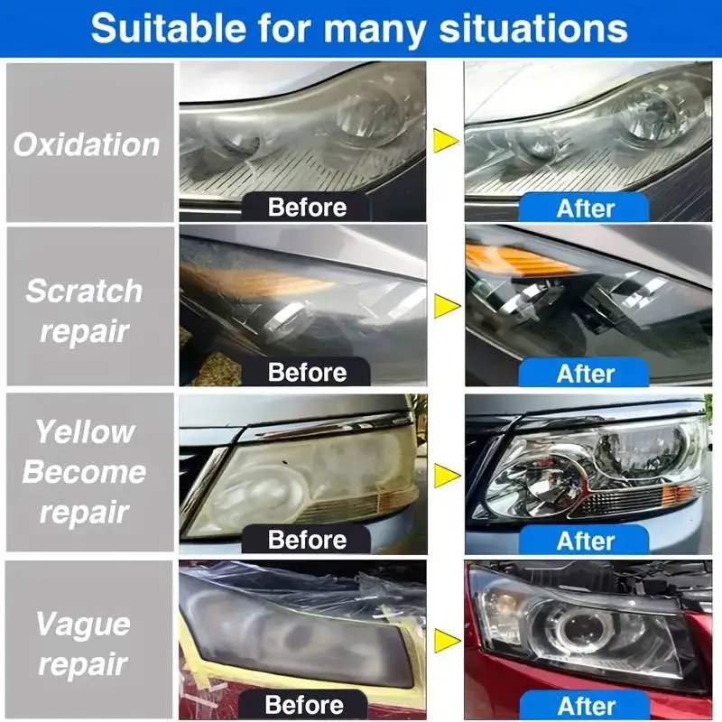 Headlight Restoration Polishing Kit for Cars 4