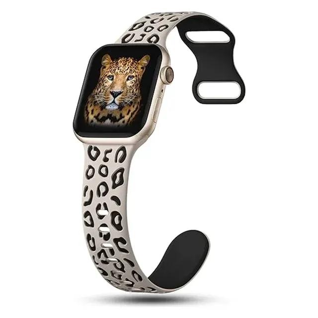 Graviertes Leopardenarmband aus Silikon 4
