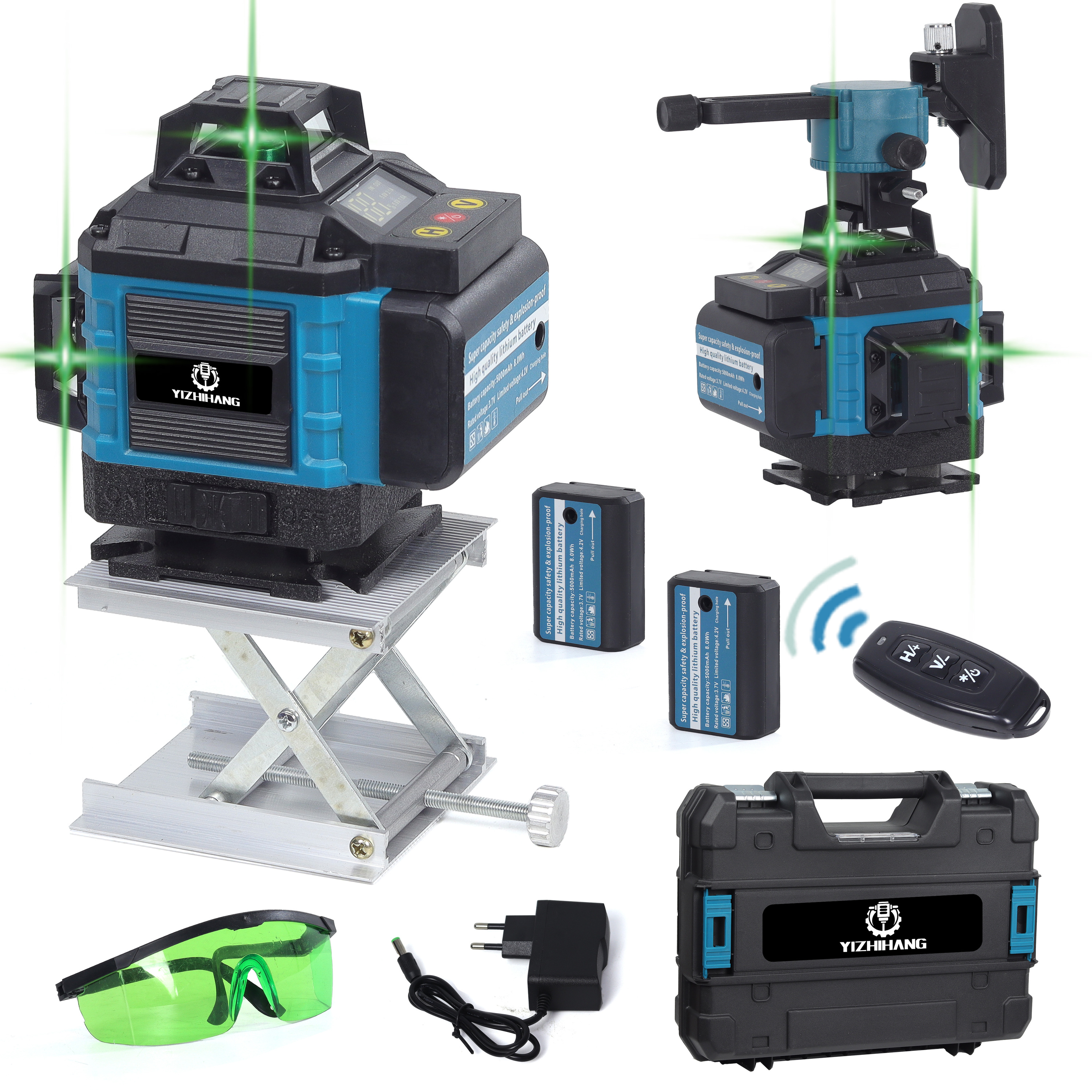 4D Grüner Rotationslaser mit Stativ 4