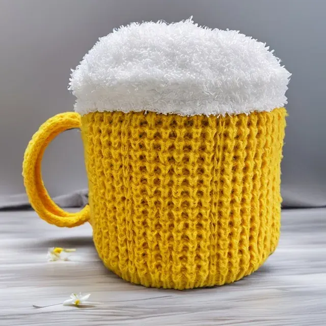 Beer Mug Knit Hat 4