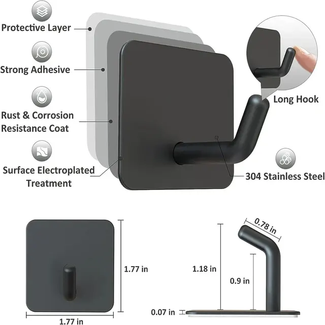 Selbstklebende Wandhaken, wasserdicht, robust 2