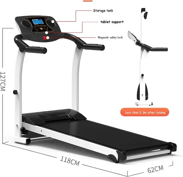 Motorized Folding Treadmill up to 12 km/h 4