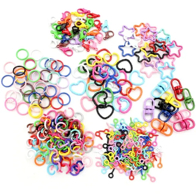 Bunte Legierung Split Jump Ringe Set 3